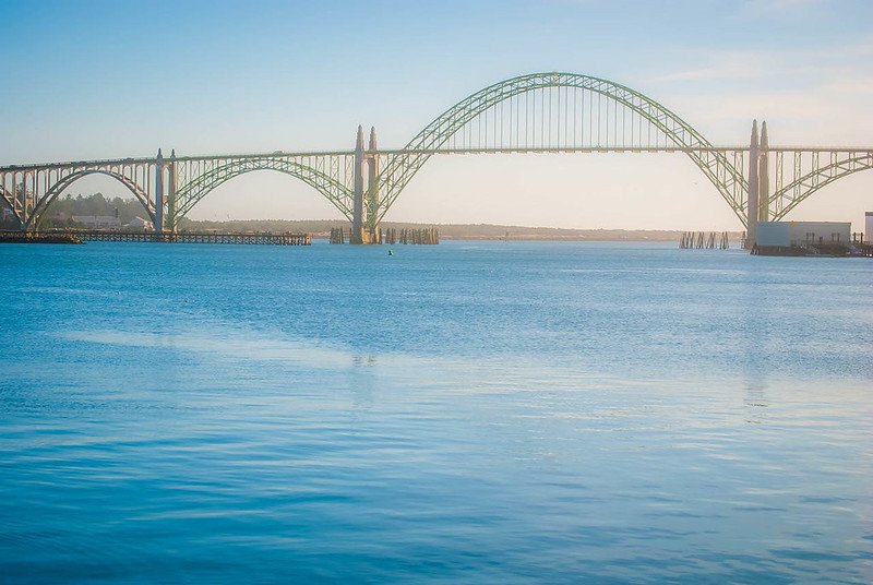 Bridge over the harbor in NewPort, OR