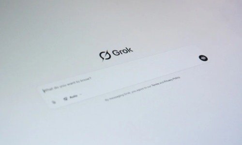 The Grok home screen